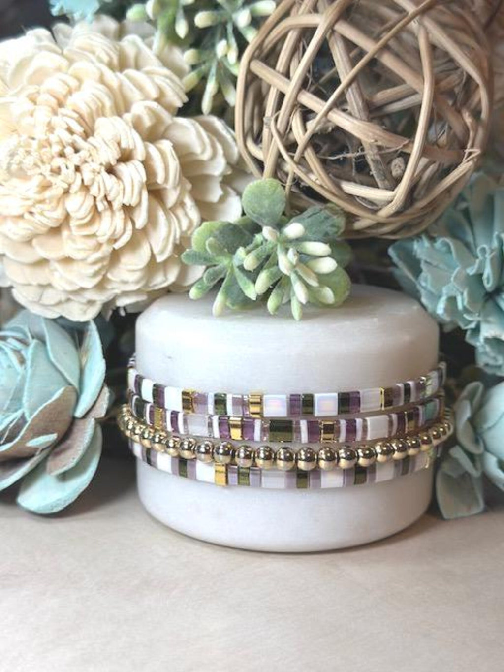 18K Gold-Filled Bead Bracelet - Single Bracelet