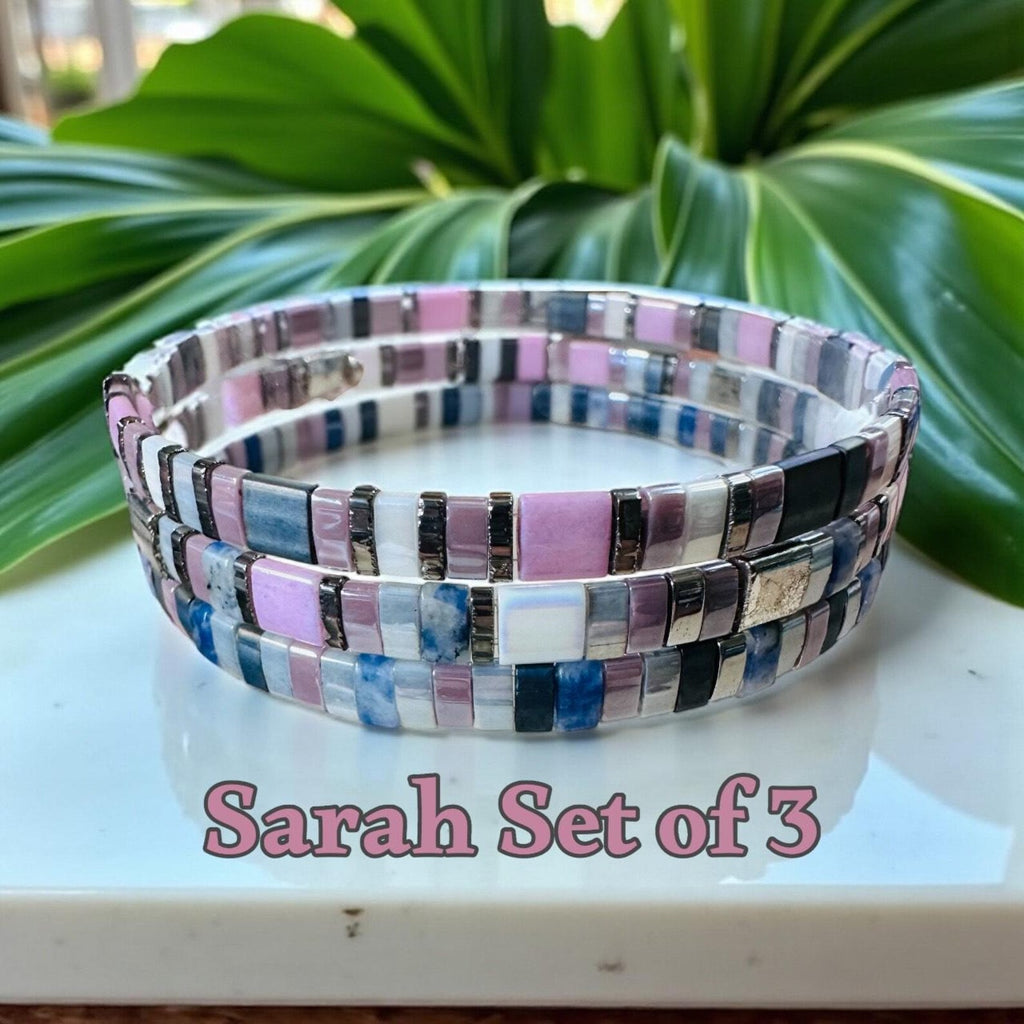 Tila Glass Bead Bracelet Set/3 - Sarah