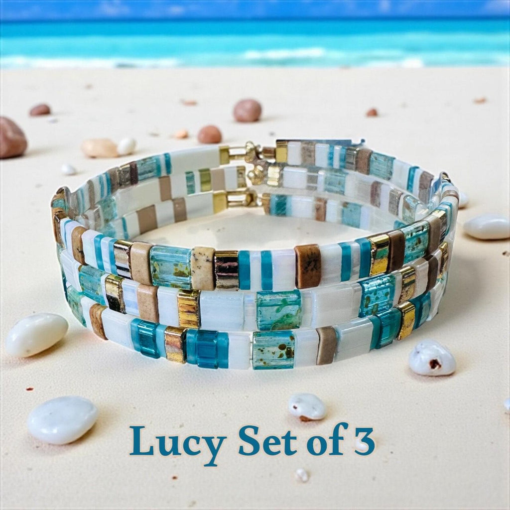 Tila Glass Bead Bracelet Set/3 - Lucy