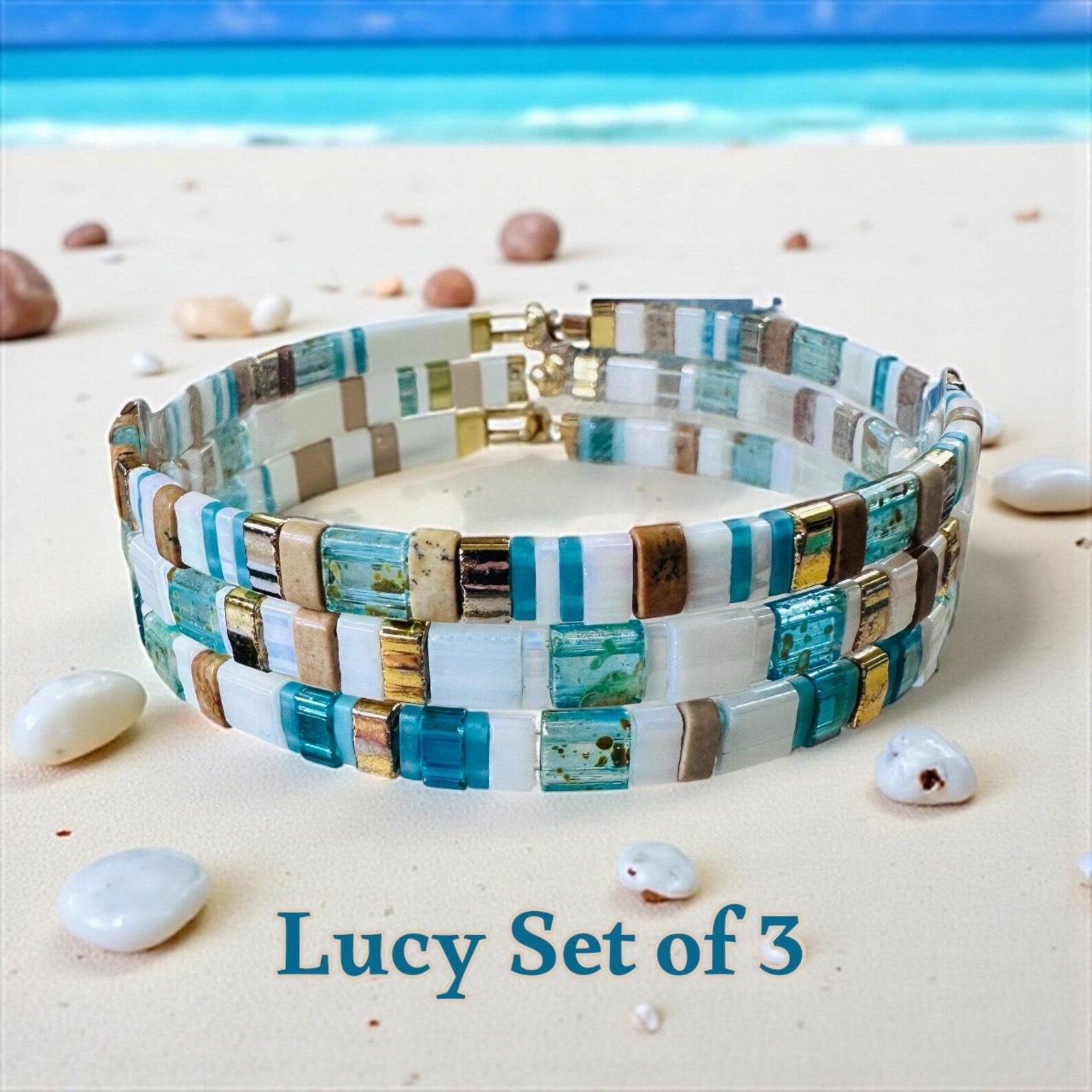 Tila Glass Bead Bracelet Set/3 - Lucy