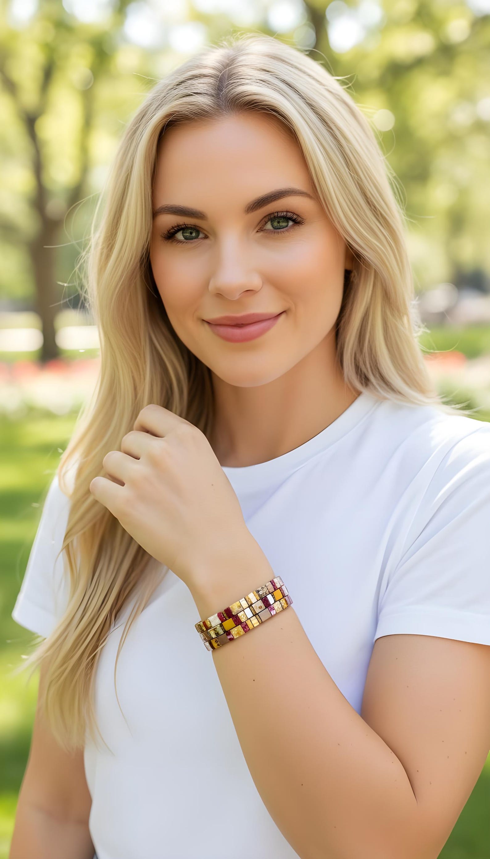 Tila Glass Bead Bracelet Set/3 - Sofia