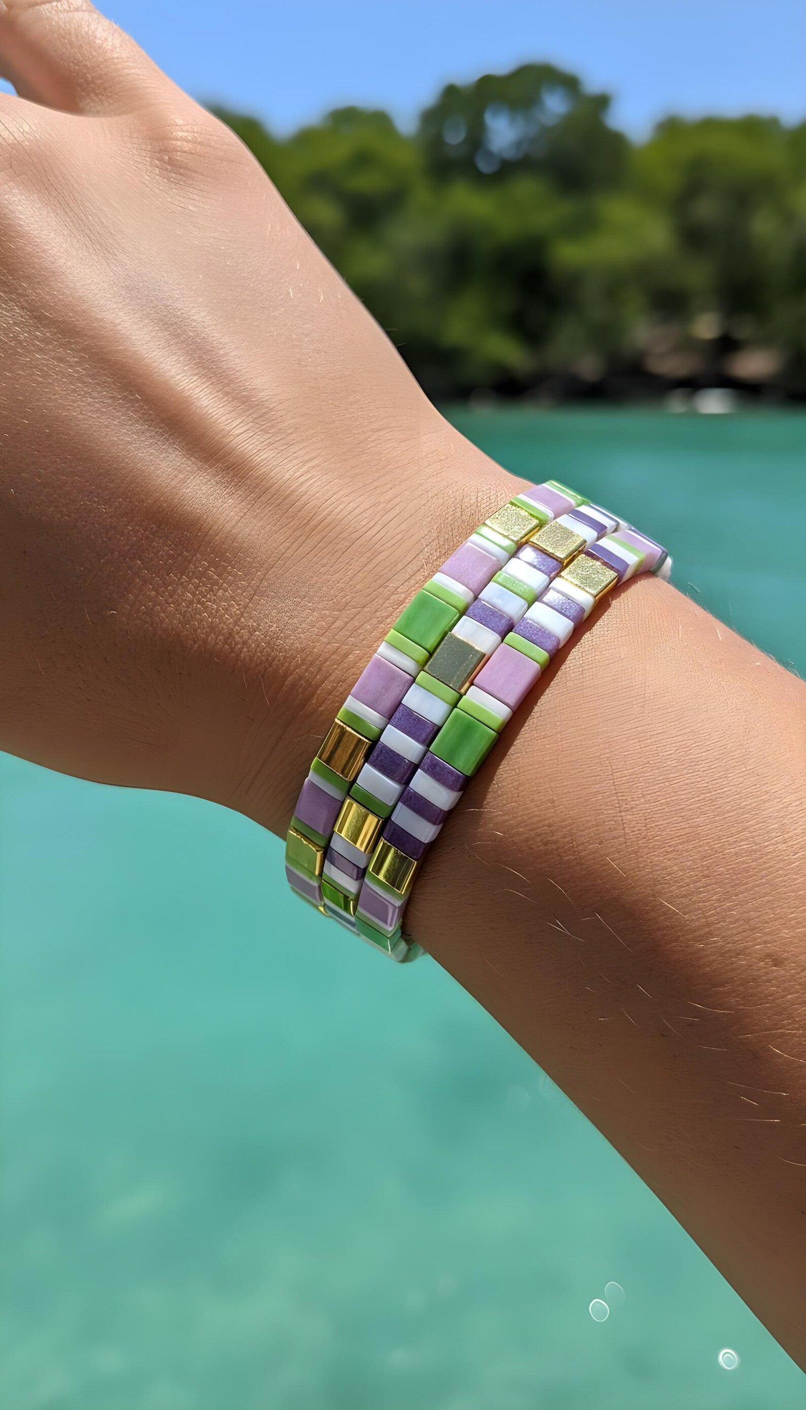 Tila Glass Bead Bracelet Set/3 - Barb