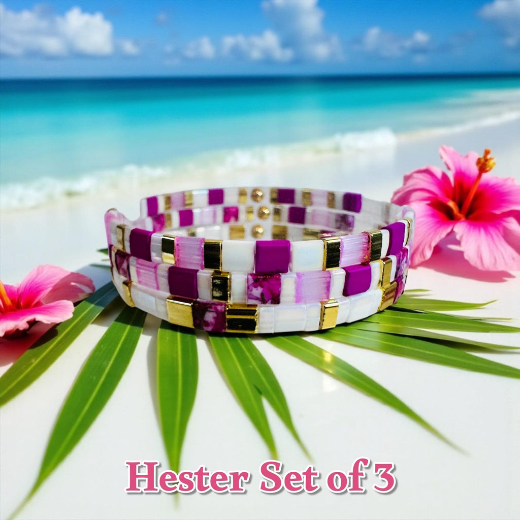 Tila Glass Bead Bracelet Set/3 - Hester