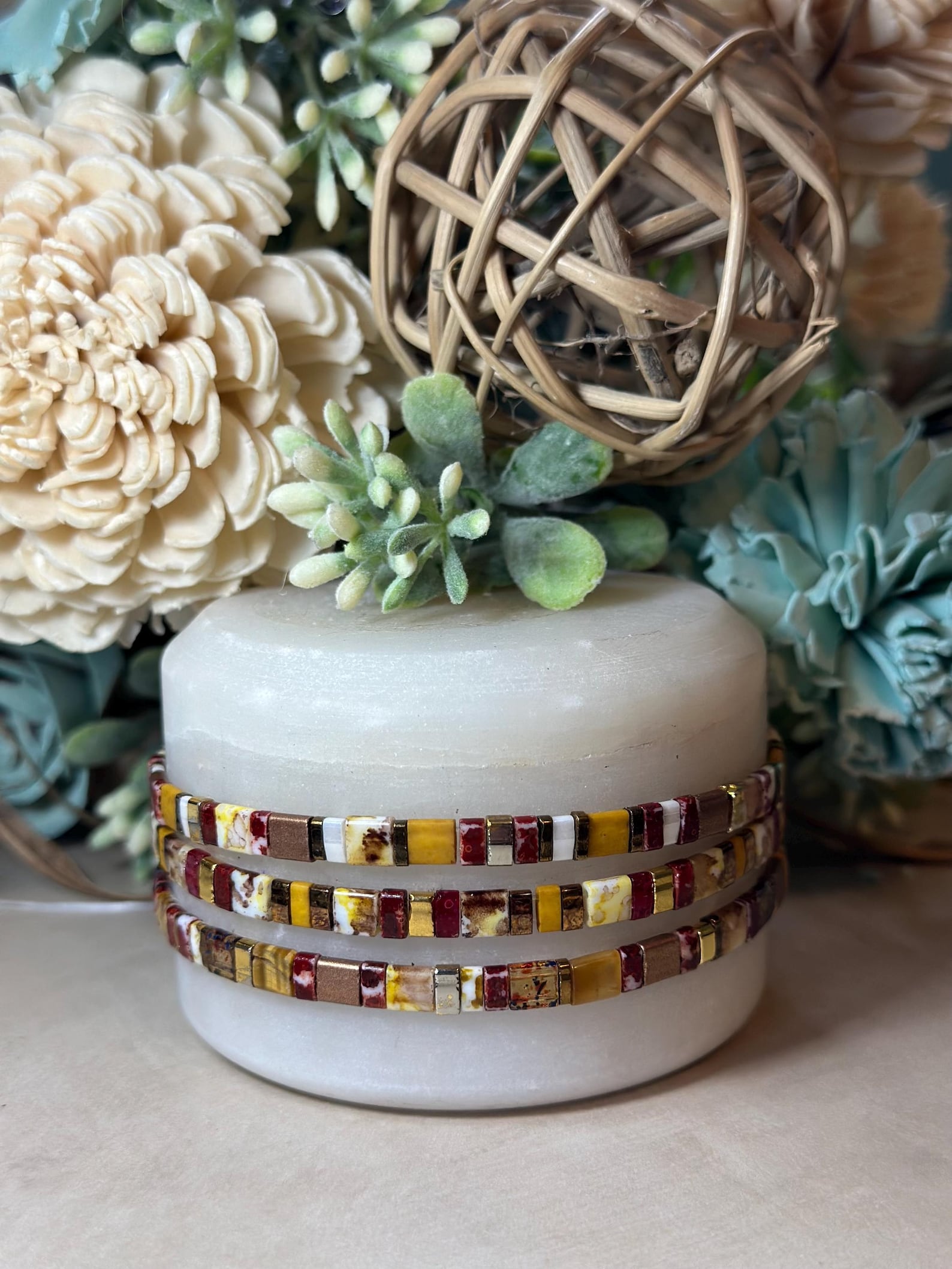 Tila Glass Bead Bracelet Set/3 - Sofia