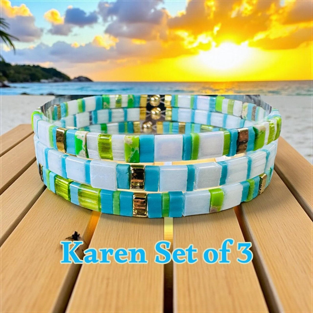 Tila Glass Bead Bracelet Set/3 - Karen