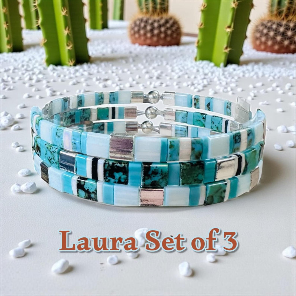 Tila Glass Bead Bracelet Set/3 - Laura