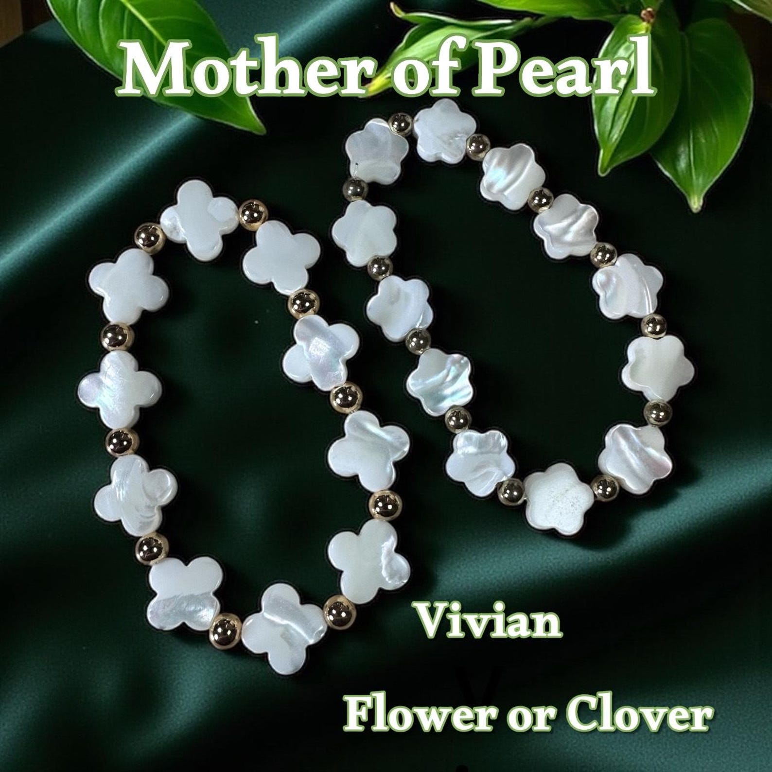 Mother of Pearl Bead Bracelet - Vivian
