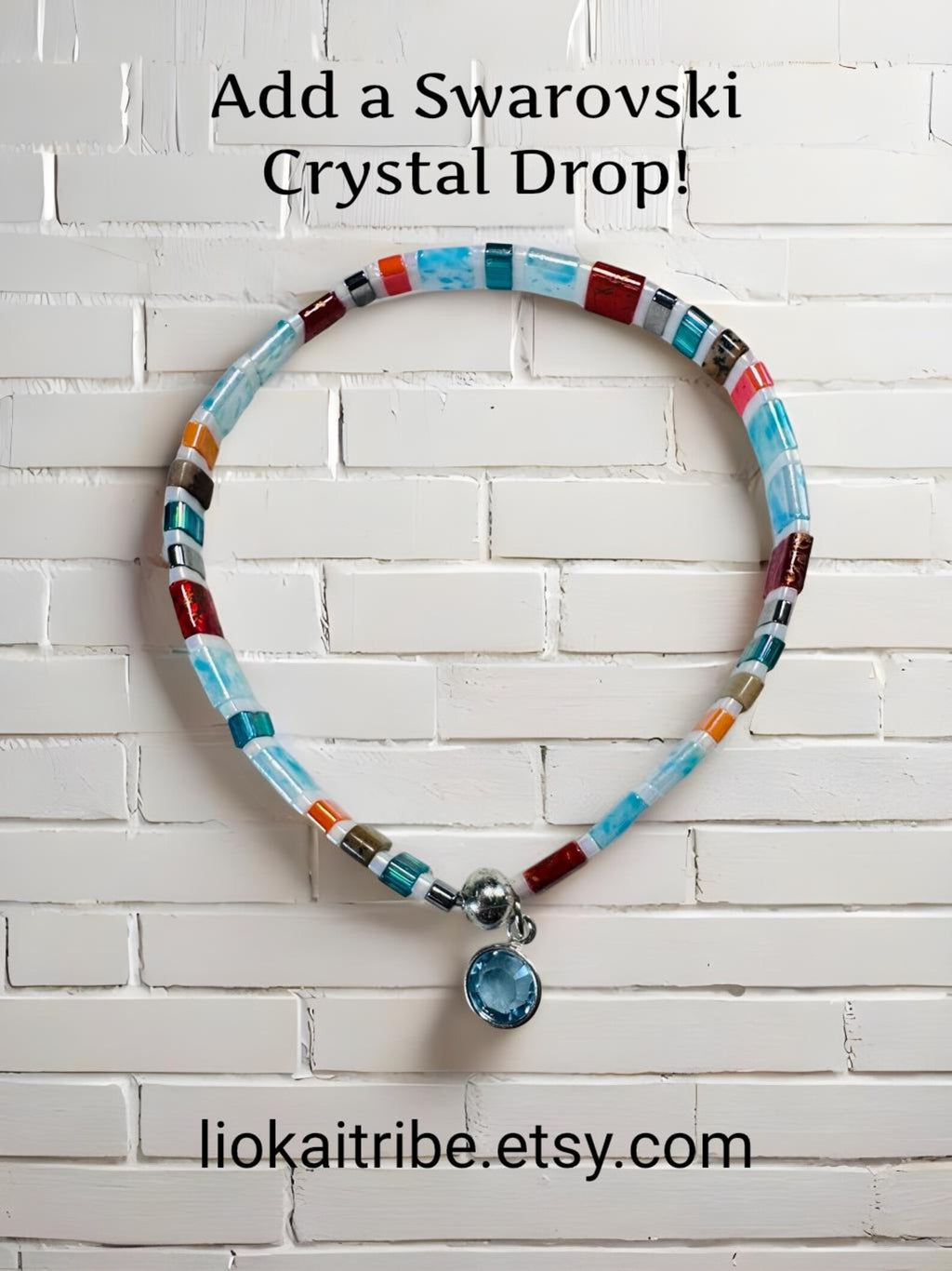 Add a Drop -Swarovski Channel Set Crystal in Yellow Gold or Silver Finish