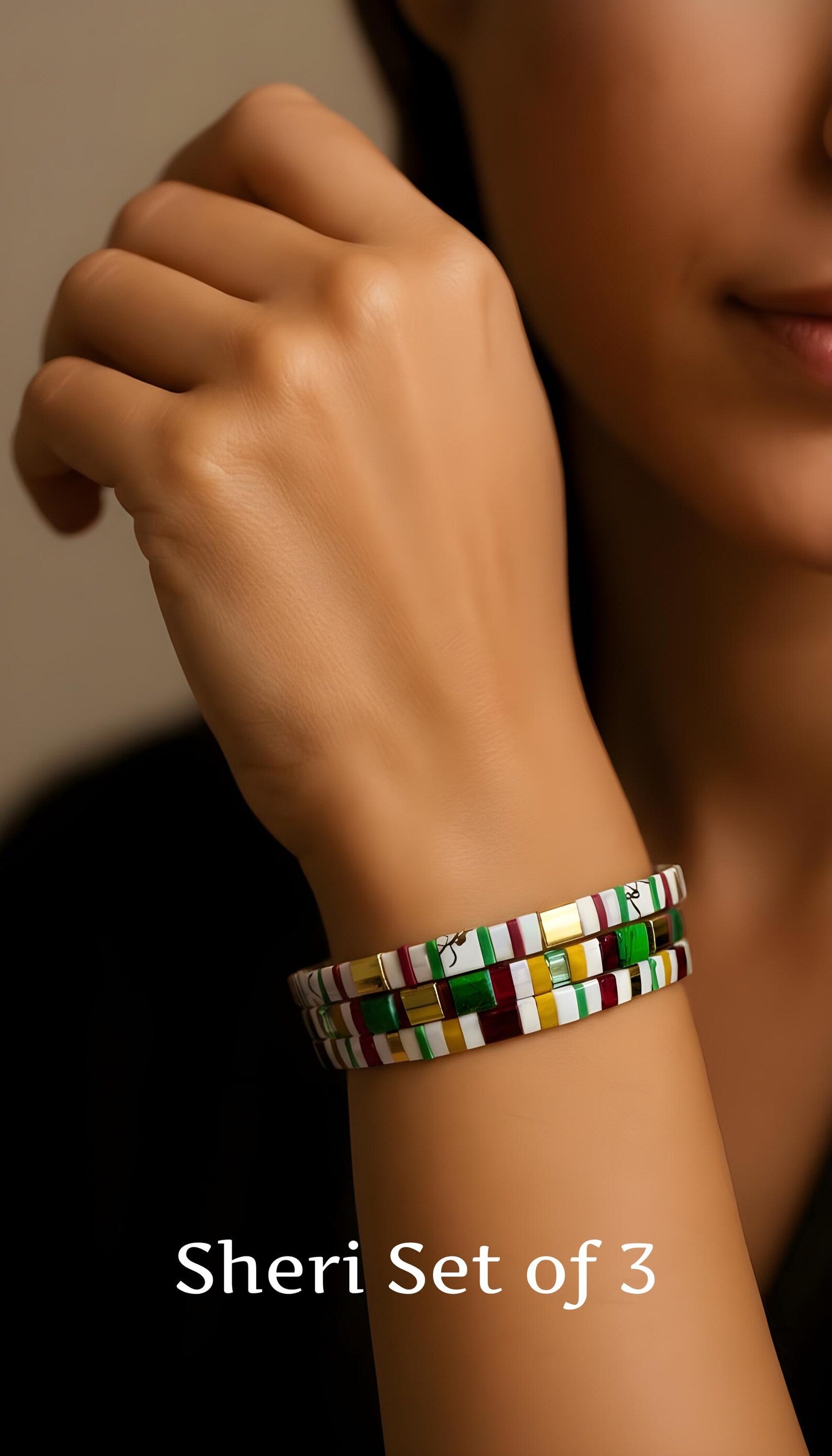 Tila Glass Bead Bracelet Set/3 - Sheri