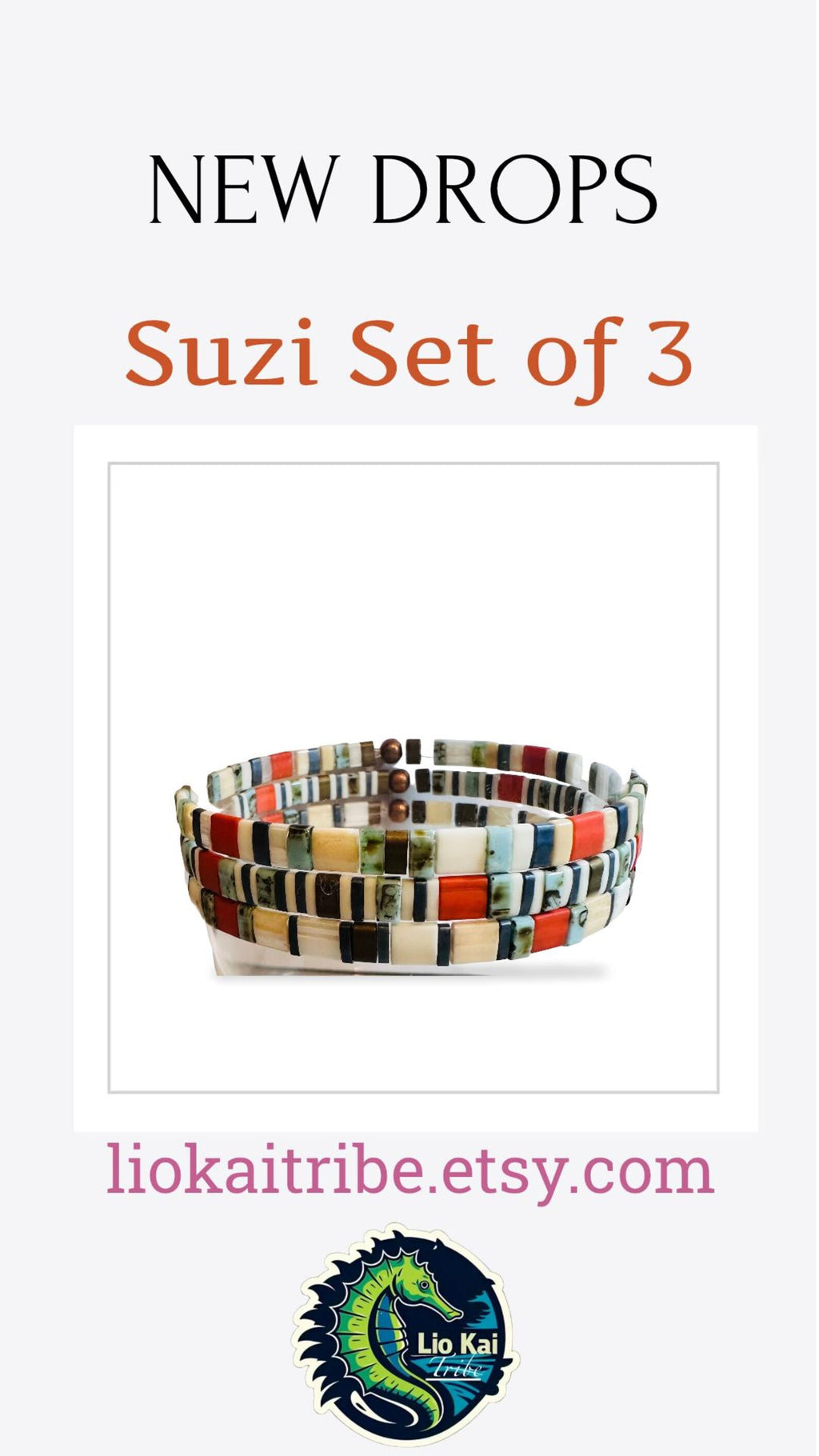 Tila Glass Bead Bracelets Set/3 - Suzi