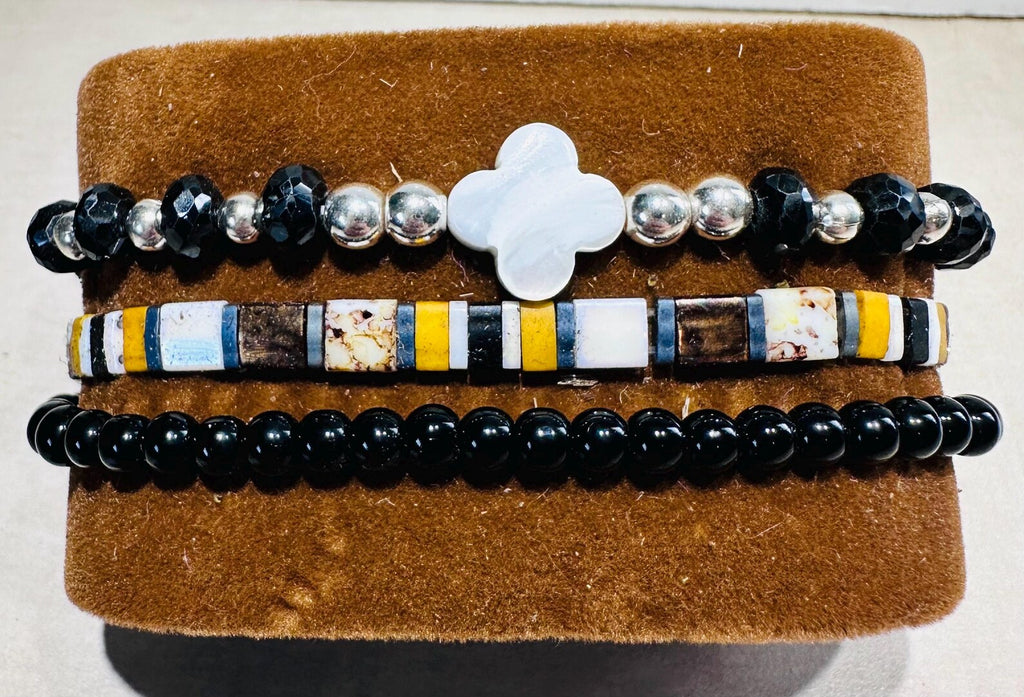Mixed Bracelet Stack of 3 - Victoria