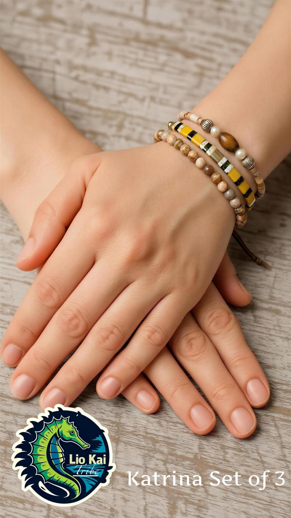 Mixed Bracelet Stack of 3 - Katrina