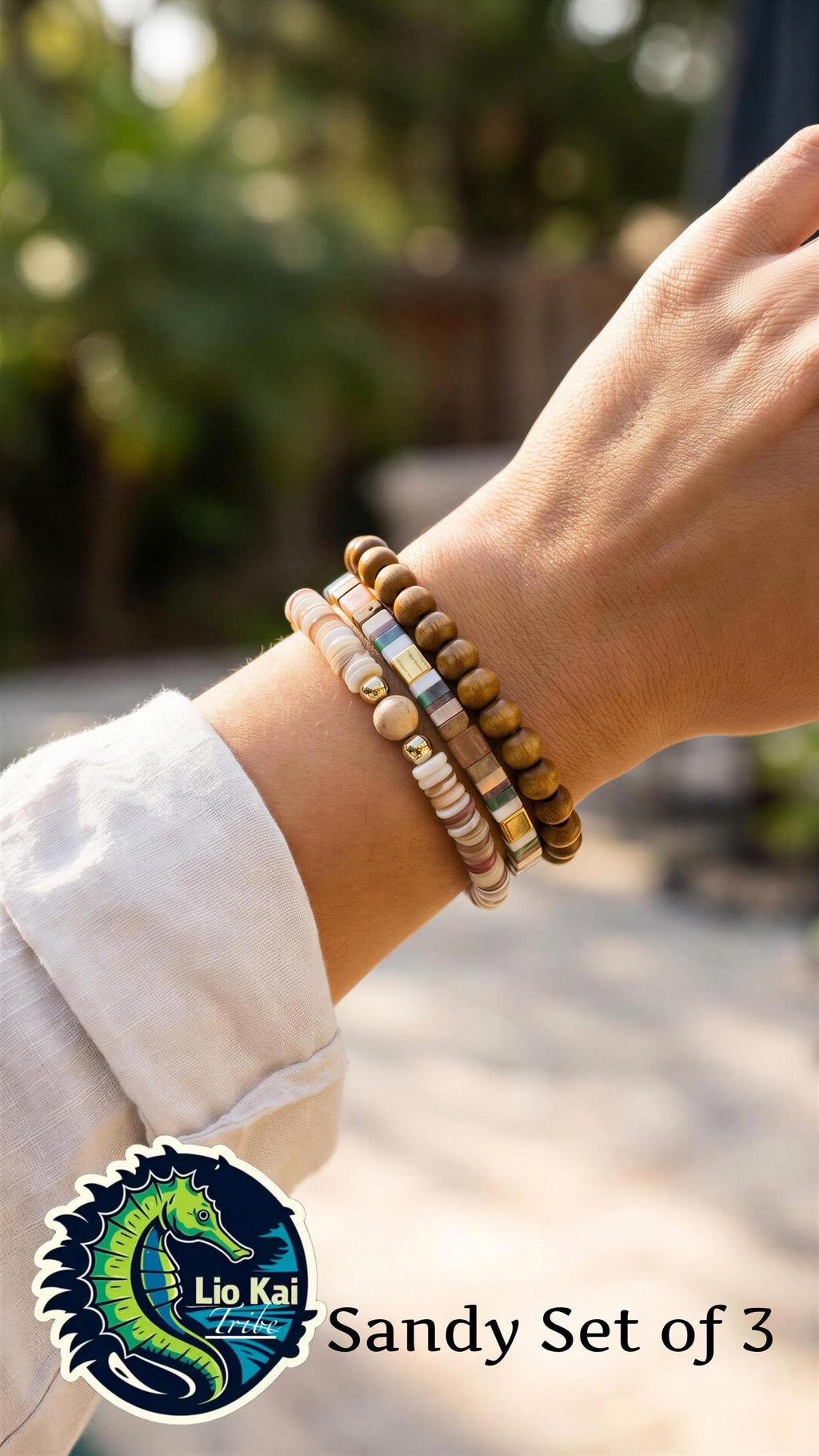 Mixed Bracelet Stack of 3 - Sandy