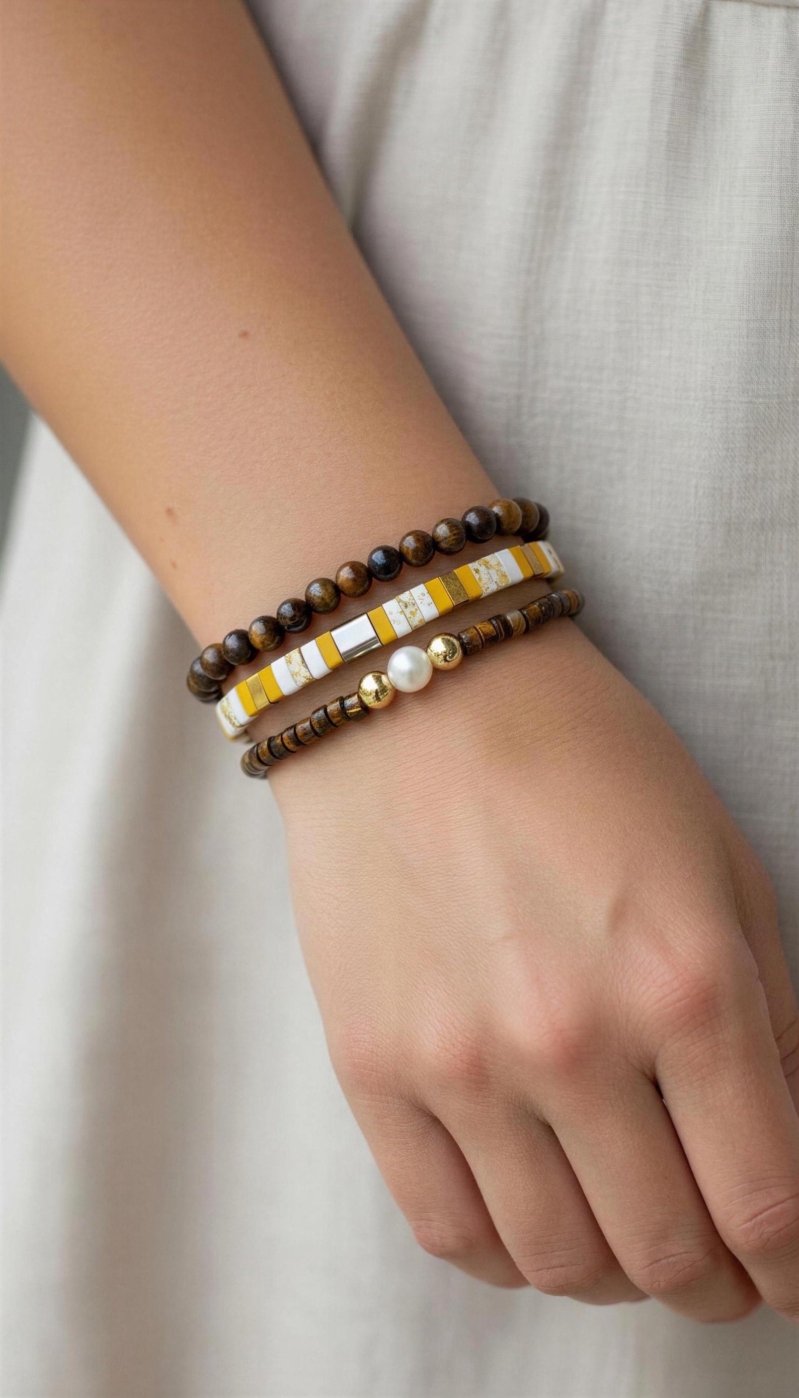 Mixed Bracelet Stack of 3 - Samantha