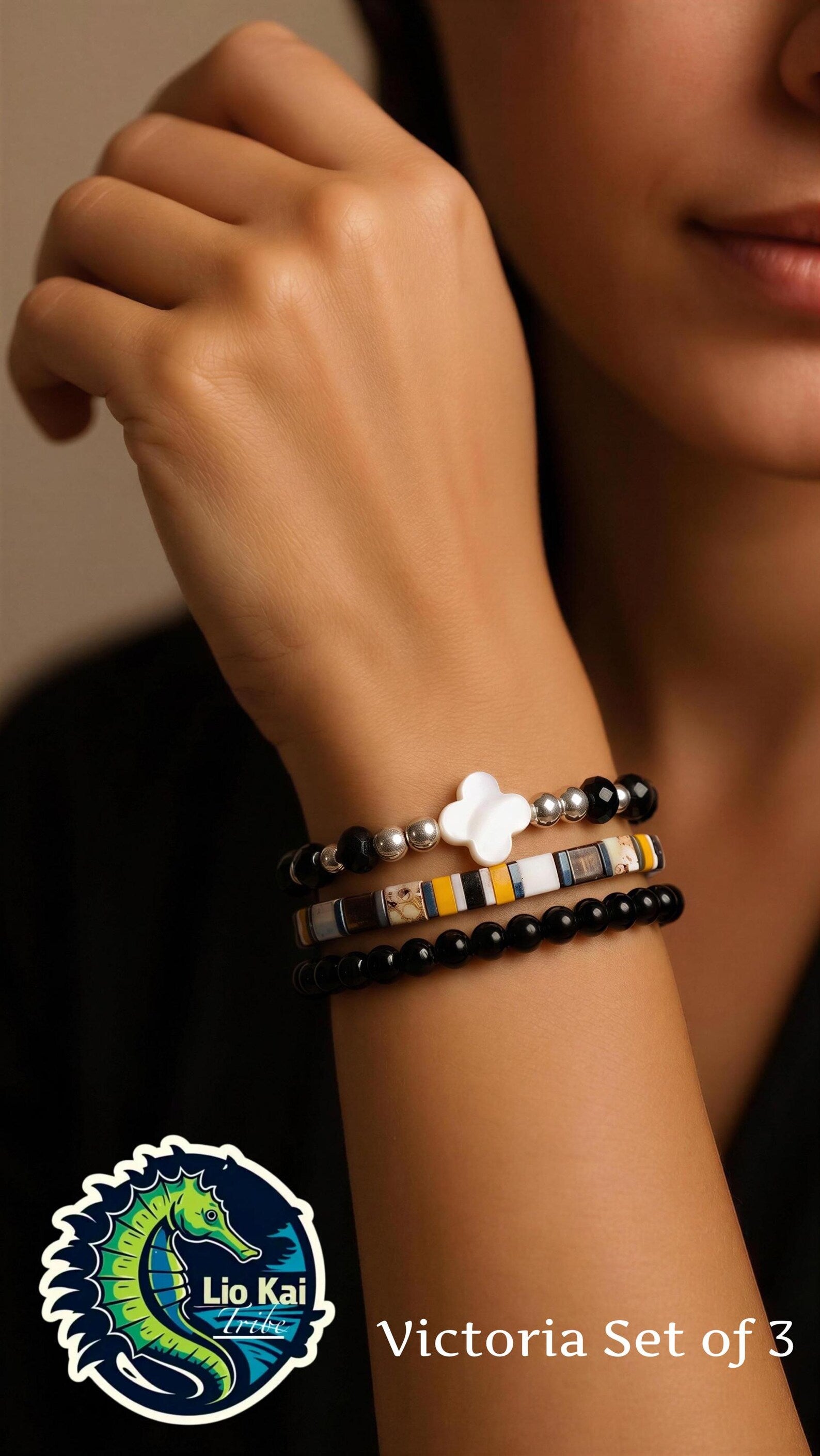 Mixed Bracelet Stack of 3 - Victoria